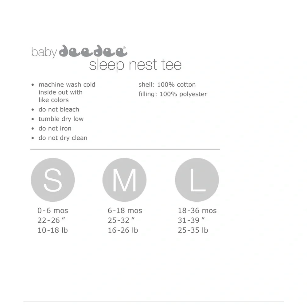 Baby Deedee Sleep Nest Tee in Playful Whales